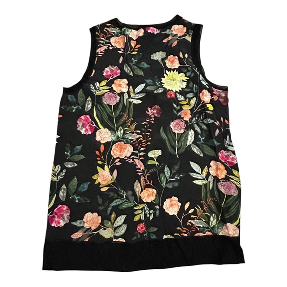 Theory Silk Blouse Sleeveless shirt top Floral Women's Size P Small - Picture 4 of 4